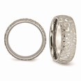 thumbnail image 3 of Mens 8mm Titanium Brushed and Polished Band Ring, 3 of 4