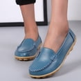 thumbnail image 3 of Dakaela Mocassins pour Femmes à Enfiler, Décontractés, Conduite, Travail, Plats, Bout Rond, Chaussures de Marche, Bleu 8.5, 3 of 6
