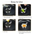 thumbnail image 3 of Lingdii Egg Ring, 304 Stainless Steel Egg Mold with Heat Resistant Mitts Potholder Cooking Rings Egg Pancake Shaper Non Stick Fried Egg Rings For Egg McMuffins Omelet Biscuits, Egg Cooker Rings 4 Pack, 3 of 7