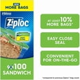 thumbnail image 1 of Ziploc® Sandwich Bags with Grip 'n Seal Technology, 90 Bags, 1 of 5