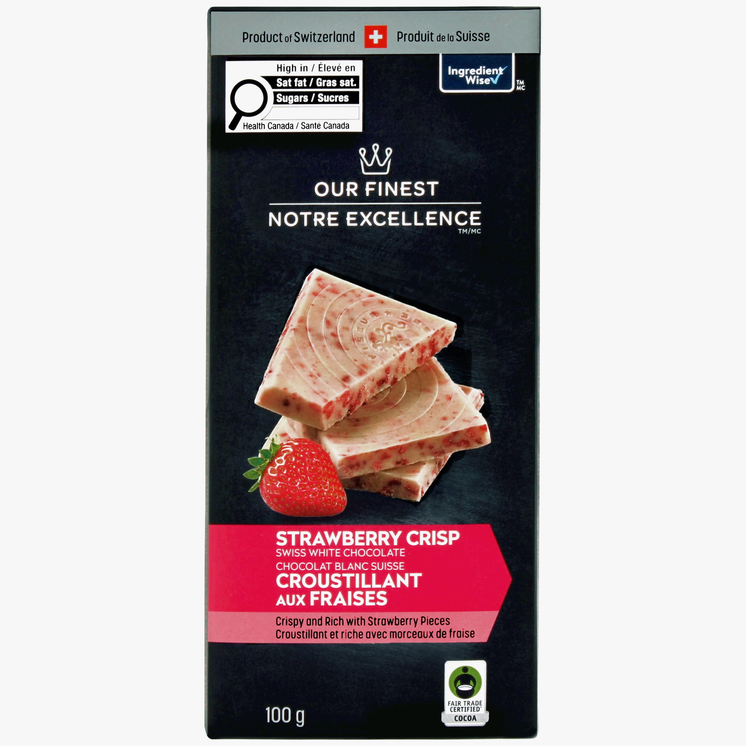 Our Finest Strawberry Crisp Swiss White Chocolate