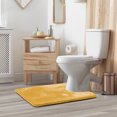 thumbnail image 1 of 1 Contour Clara Clark Bath Mat Bathroom Rug - Absorbent Memory Foam Bath Rugs - Non-Slip, Thick, Cozy Velvet Feel Microfiber Bathrug, Plush Shower, Toilet- Floor Bathmats Carpet - Gold - 24"x19", 1 of 1