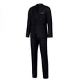thumbnail image 2 of TIMIFIS Mens Suits 2 Piece Slim Fit Casual One Button Solid Suits for Mens Business Wedding Party Jacket Blazer & Pants SetFall, 2 of 5