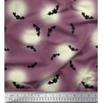 thumbnail image 1 of Soimoi Rayon Fabric Moon & Bat Halloween Fabric Prints by Yard 42 Inch Wide, 1 of 3