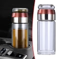 thumbnail image 1 of Iodue Glass&Bottle Infusifie Tea Infuser Double Layered Glass Tea Infuser Bottle Tea Steeper For Loose Tea Portable Tea Water Separation Tea Cup Glass Tea Cup With Infuser And Lid, 1 of 4