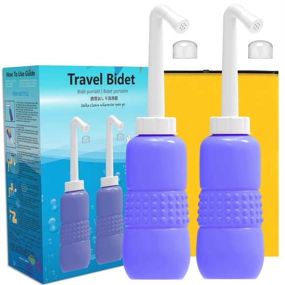 TFixol 2PCS-Pack Portable Bidet for Toilet 450ml Travel Bidet 15oz Handheld Personal Bidet Empty Bottle Childbirth Cleaner For Outdoor Camping Travling Driver Personal Hygiene