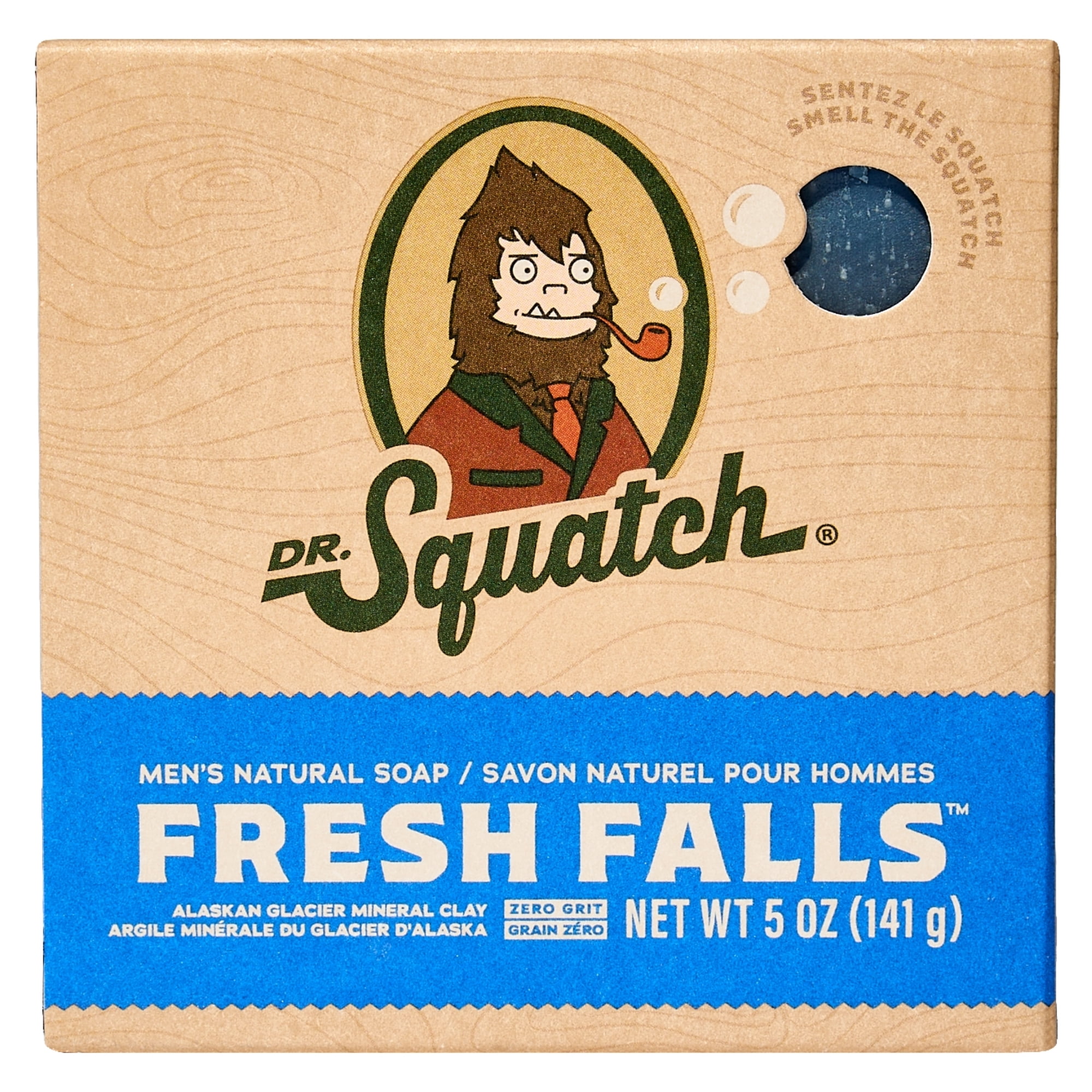 【OUTLET】SOLID SOAP 5.4 Blue DR. SQUATCH Men's Natural Bar Soap - Fresh Falls - 5oz - Walmart.ca