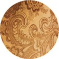 thumbnail image 1 of Ahgly Company Machine Washable Indoor Round Transitional Beer Orange Area Rugs, 3' Round, 1 of 7