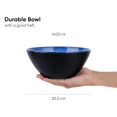 thumbnail image 3 of Ceramic Large Serving Bowls Set Of 1 Pc - 1400ml, Blue Reactive | Premium Ceramic Bowl | Large Size | Microwave Safe Bowl | Bowl Set With Glossy Finish | Ceramic Bowl, 3 of 4
