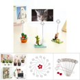 thumbnail image 5 of OKBY Number Card Holders - 50 PCS 4.7 Inch Round Shape Table Photo Holder Metal Wires Memo Clip Note Card Holders for Wedding Party Photos Decoration (Silver), 5 of 5