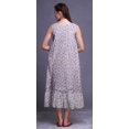 thumbnail image 3 of Bimba Nuisettes en Coton Imprimé Roses Florales Violet Pâle et Renoncules pour Femmes Robe Sans Manches Tenue de Nuit Robe Maxi XXX-Large, 3 of 6