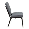 thumbnail image 3 of HERCULES Series 18.5''W Stacking Church Chair in Gray Fabric - Gold Vein Frame, 3 of 9