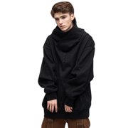 Men's Hoodies Men Hoodies and Sweaters Men's Turtleneck Sweatshirts Functional Hiphop Design Hoodie Adult Male Clothing Black L