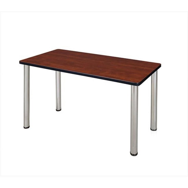 Regency MT4224CHBPCM 42 X 24 In. Kee Training Table - Cherry & Chrome Post Legs