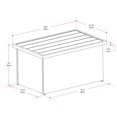 thumbnail image 2 of CorLiving Brisbane Black Aluminum Top Resin Wicker and Steel Outdoor Coffee Table, 2 of 7