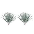 thumbnail image 3 of relayinert Lot de 12/lot Prix Bas Bouquet de Plantes Simulées à Haute Rentabilité Fil de Fer avec Plasticité Arbitraire Eucalyptus Vert Foncé Givre 2 Pcs, 3 of 6