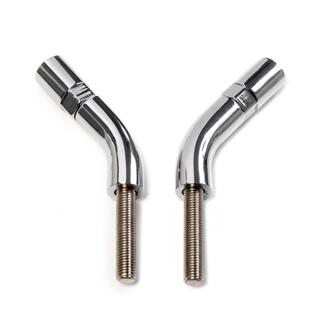 Krator Chrome Mirror Stem Extender 3 Inch Extension Set Compatible with 2014-2017 Harley Davidson SuperLow 1200T XL1200T