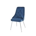 thumbnail image 1 of Topline Home Furnishings Velvet Side Chair with Chrome Legs, 1 of 6