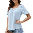 thumbnail image 1 of Pompotops Woman Summer Solid Square Neck Sleeveless Tank Tops For Women Blouses Clearance, 1 of 6