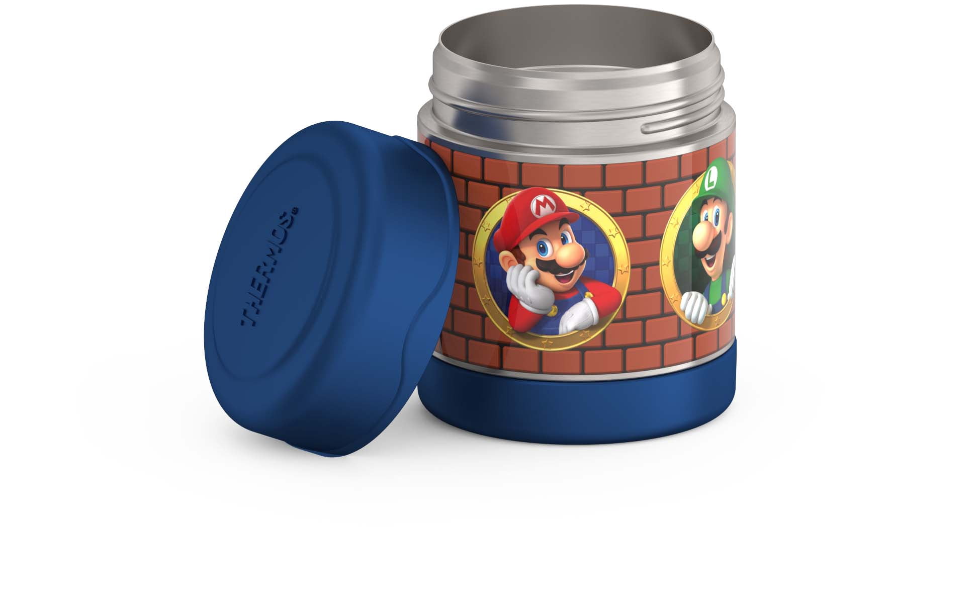 Thermos Kids Pot alimentaire FUNtainer isolé sous vide en acier inoxydable, 295ml, Mario
