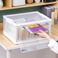 thumbnail image 1 of EGNMCR Storage Bins With Lids - Collapsible Storage Bins, Plastic Storage Bins For Closet Organizer, 28L Folding Storage Box, Stackable Toy Storage Bins,, 1 of 6