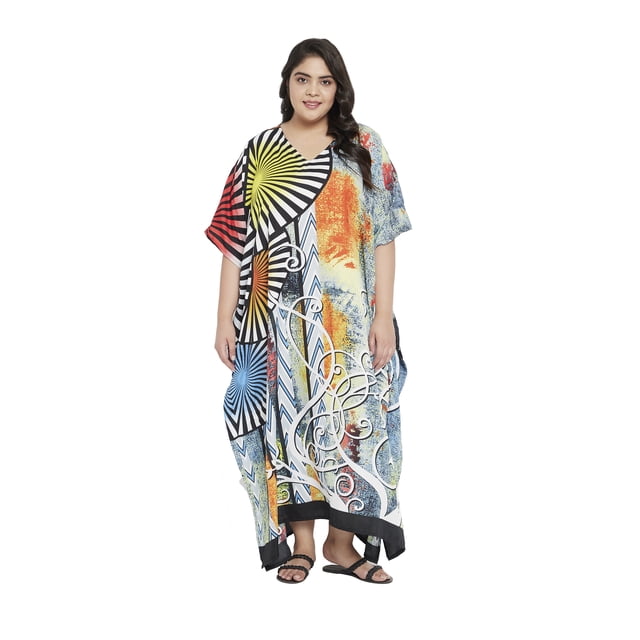 Caftans Longs pour Femmes Grande Taille Robe Caftan Robe de Soirée Fête Été Plage Robe d'Été Manches Kimono Longues Robes Décontractées en Ligne