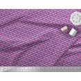 thumbnail image 2 of Soimoi Purple polyester Crepe Fabric Diamond Geometric Printed Fabric 1 Yard 42 Inch Wide, 2 of 5