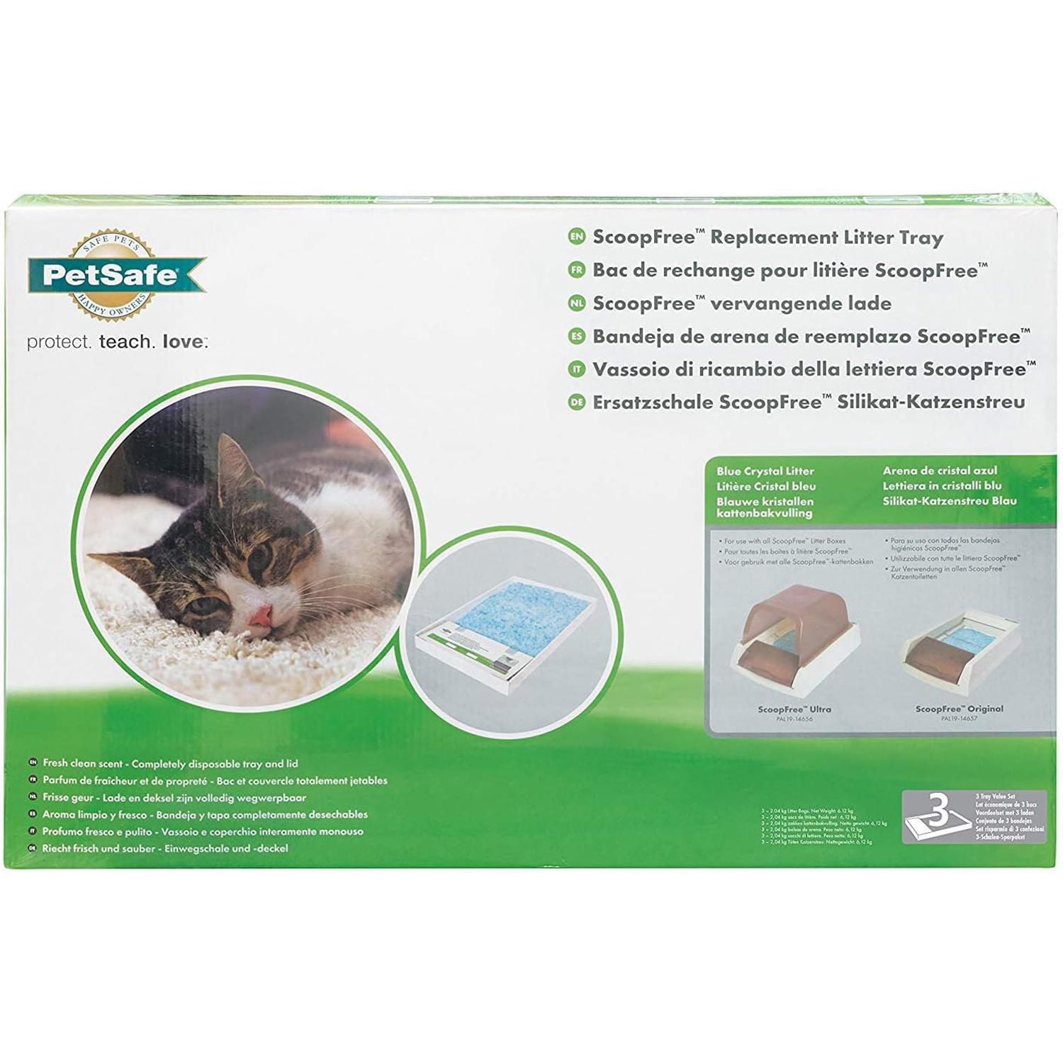 PetSafe Scoopfree Replacement Litter Trays Blue 3 Pack Bundle for the Petsafe Litter System