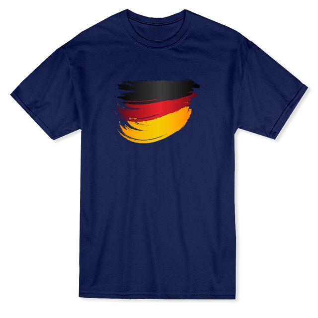 T-shirt pour Homme à Coups de Drapeau de l'Allemagne