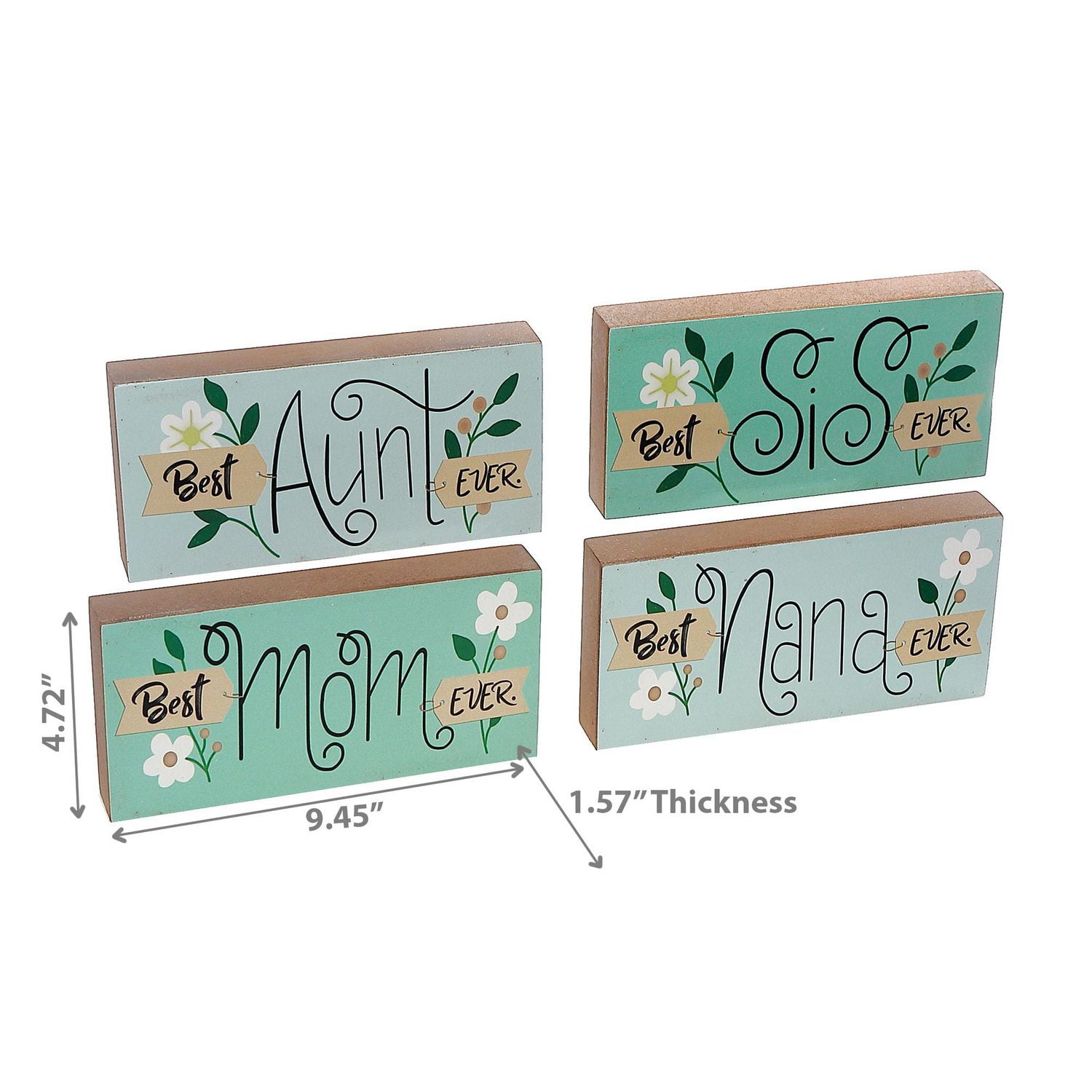 Mdf Rectange Table Blocs Famille Inspired - Ensemble De 4