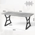 thumbnail image 2 of BeesClover 70.9" Large Dining Room Table for 6, Rectangular Kitchen Table with Heavy Duty Metal Legs, Farmhouse Wooden Dining Table for Big Family, 2 of 7