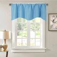 thumbnail image 4 of Lubelski Solid Color Through Rod Short Curtain Home Room Balcony Kitchen Window Valance, 4 of 11