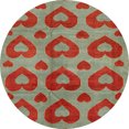 thumbnail image 1 of Ahgly Company Tapis d'Intérieur Ronds Abstraits Verts Abstraits pour Aire, 4 Pieds Rond, 1 of 6