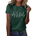 thumbnail image 1 of adviicd Chemise pour Femmes, T-Shirts Graphiques à Manches Courtes, Décontractés, Verts, TG, 1 of 5