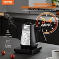 thumbnail image 2 of VEVOR Electric Gooseneck Kettle 1L, Temperature Control Pour Over Coffee Kettle with 5 Variable Presets, 304 Food Grade Stainless Steel Hot Water Tea Boiler & Boil-Dry Protection, Keep Warm, 1200W, 2 of 9