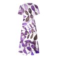 thumbnail image 4 of Pisexur Robe à Manches Courtes Col Rond Mode Femme Robe Imprimée à Manches Courtes Col Rond Blouse Femme, 4 of 4