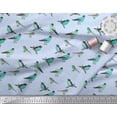 thumbnail image 2 of Soimoi Blue Poly Georgette Fabric Artistic Bird Print Sewing Fabric Yard 52 Inch Wide, 2 of 3