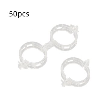 Plant Clips for Gardening, Plant Support Clips with Plastic Ties, 50-Pack Green Flexible Garden Clips for Securing Vines, Tomatoes, and Hanging Plants Hzhnb | Plastic, A