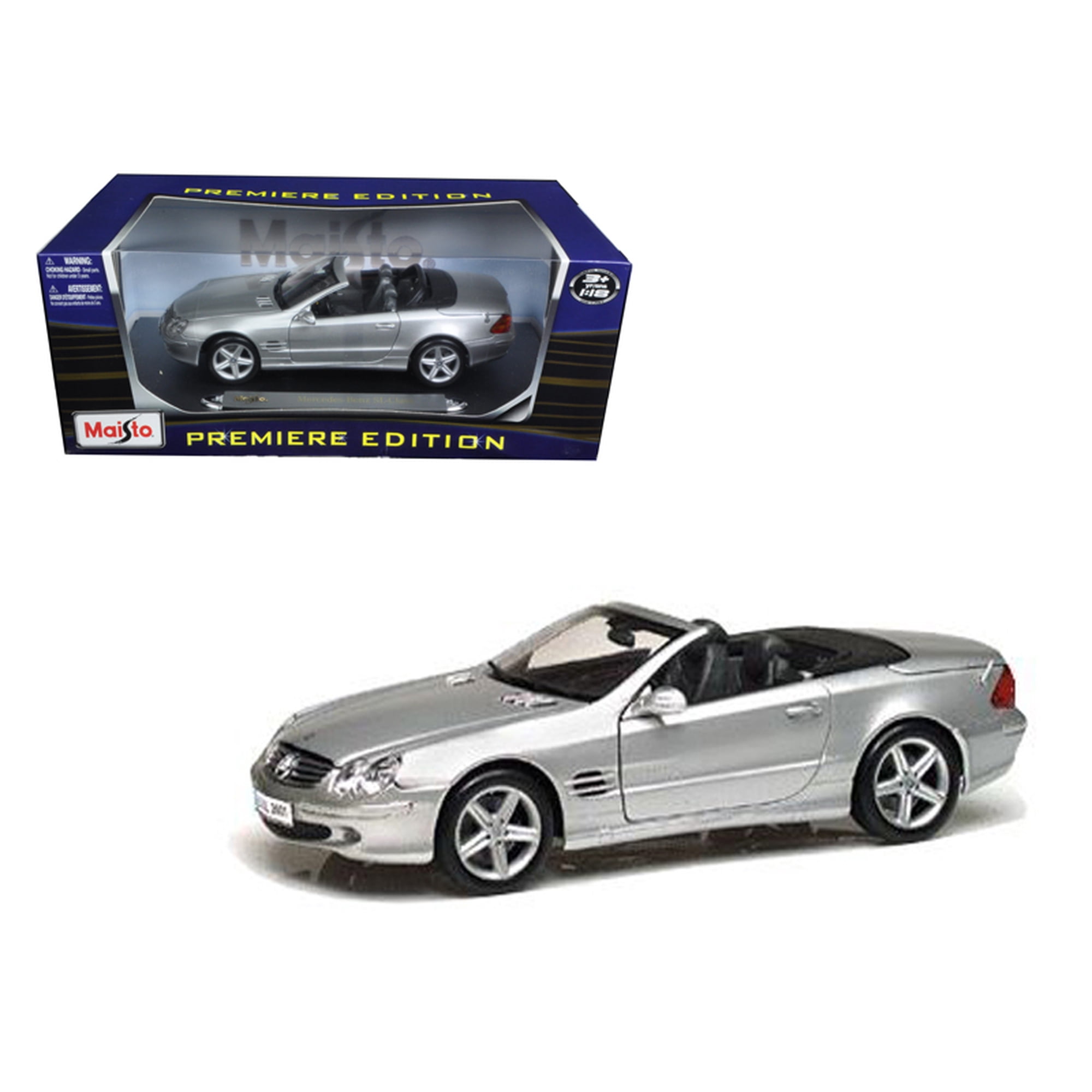ミニカー Maisto 1/18 Mercedes-Benz SL-Class Maisto Mercedes Benz SL Class Convertible Dark Red 1/18 Diecast