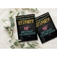 thumbnail image 4 of Darling Souvenir Black Birthday Invitation Card 28 Pcs Fill or Write In Blank Invites Printable Party Supplies 5 x 7 Inches, 4 of 5