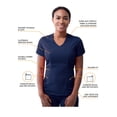 thumbnail image 3 of Adar Pro Scrub Set for Women - Modern V-Neck Scrub Top & Tailored Yoga Scrub Pants, 3 of 7
