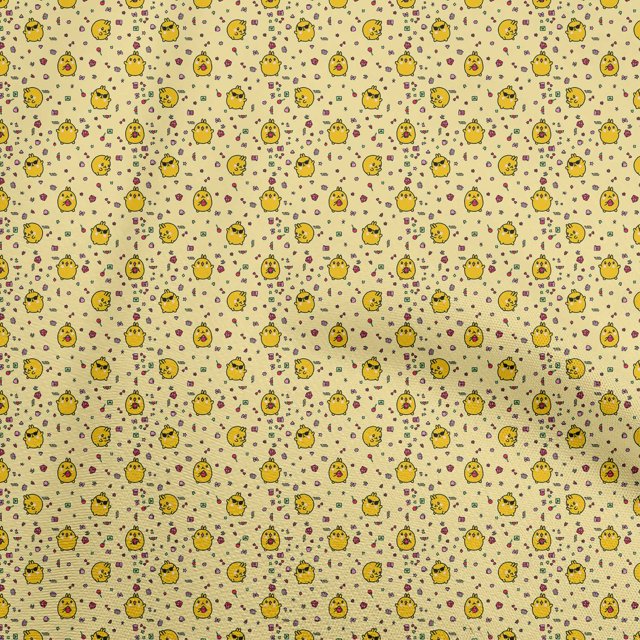 oneOone Silk Tabby Yellow Fabric Random Fabric For Sewing Printed Craft Fabric By The Yard 42 Inch Wide