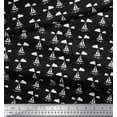 thumbnail image 3 of Soimoi Polyester Crepe Fabric Cloud,Fish & Yacht Nautical Print Fabric by The Yard 52 Inch Wide, 3 of 3