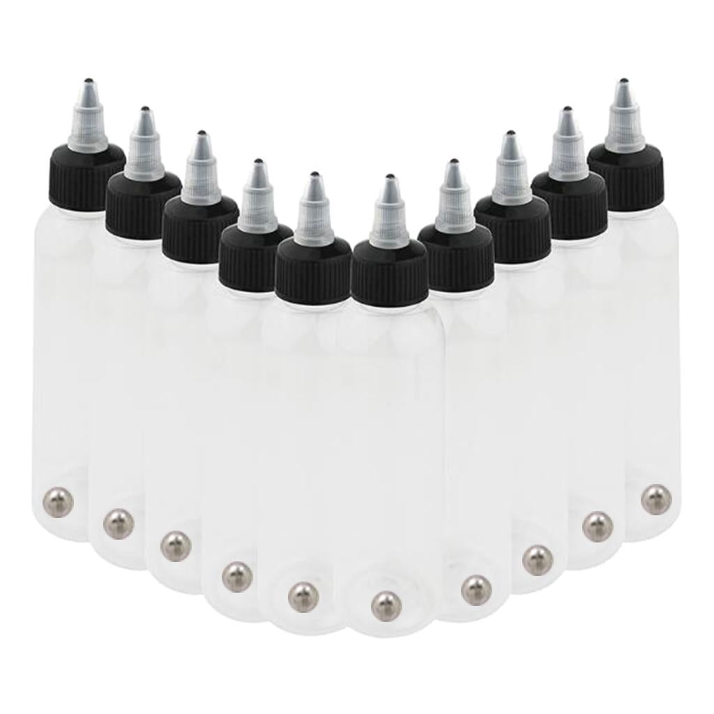 Tachiuwa 10x 120ml Plastic Liquid Dropper Bottles w/Twist Top Caps Tip Applicator