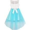 thumbnail image 2 of Girls Dress Sequin Mesh Party Wedding Princess Tulle Blue 5 Years, 2 of 4