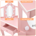 thumbnail image 2 of Eastvita Pretend Makeup Vanity Set with Stool Mirror for Girls, 2 of 5