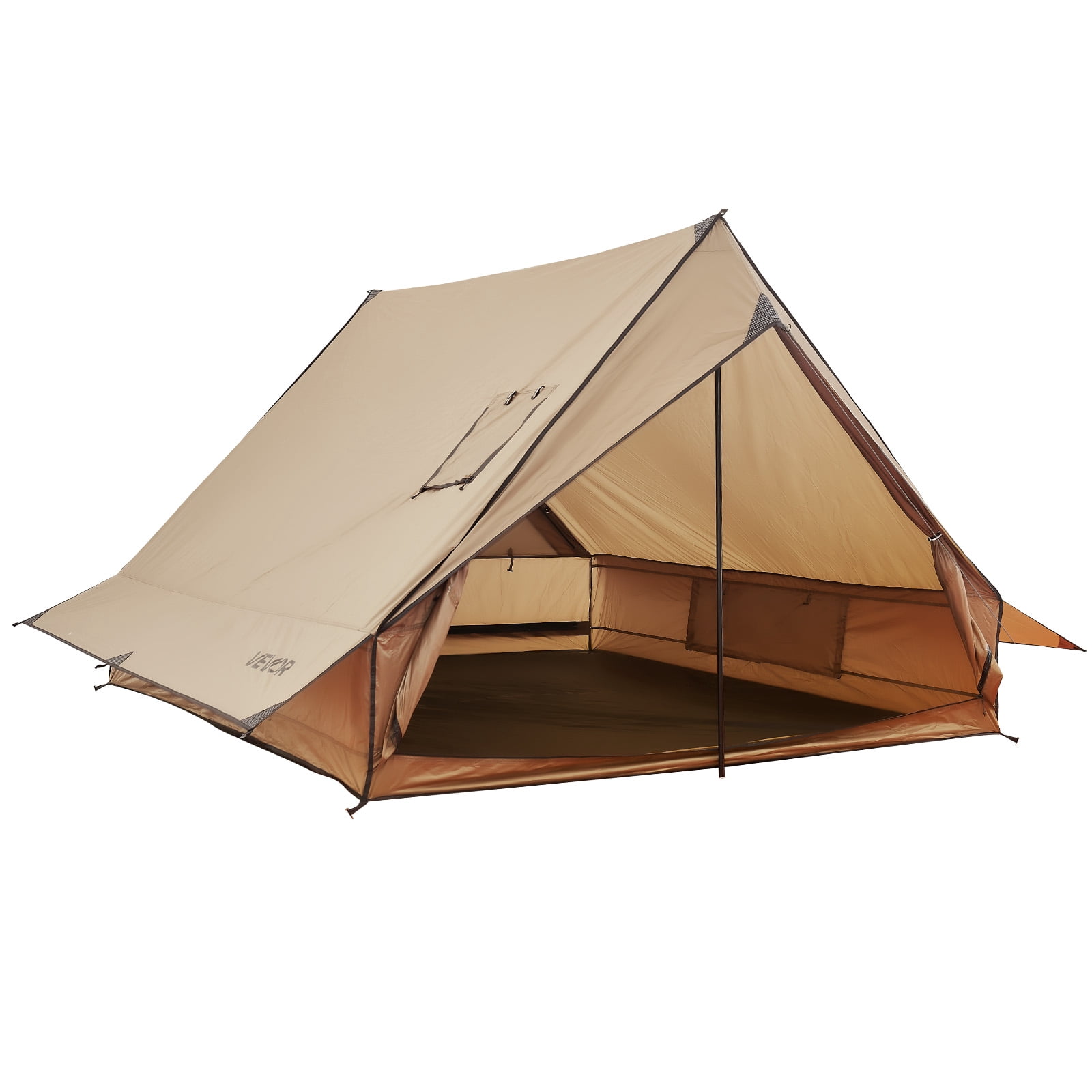 VEVOR Camping Hot Tent, 2 Persons Cabin Tent with Stove Jack & Poles, Waterproof Winter Tents Shelters with Fireproof Ground Mat, Portable 4 Season Tents for Hiking Fishing Hunting Backpacking