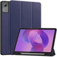 thumbnail image 1 of DWaybox Étui pour Lenovo Idea Tab Plus 12,1 Pouces Modèle 2025, Étui de Protection Antichoc avec Béquille, Fente pour Stylet Intégrée et Réveil/sommeil Automatique, Étui Folio Mat en TPU Intelligent - Bleu Foncé, 1 of 4