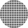 thumbnail image 1 of Ahgly Company Tapis d'Intérieur Ronds Transitionnels Gris Gray Lavables à la Machine, 4 Pieds Rond, 1 of 7
