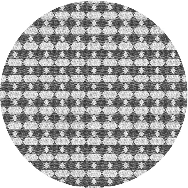 Ahgly Company Tapis d'Intérieur Ronds Transitionnels Gris Gray Lavables à la Machine, 4 Pieds Rond